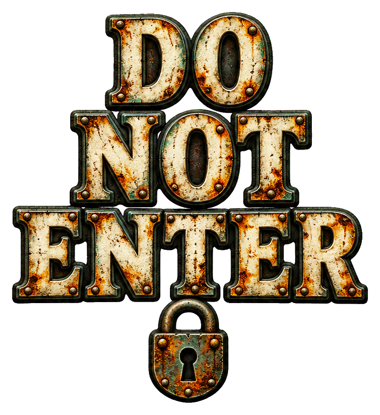 Preview for Do Not Enter Gothic Horror Lettering