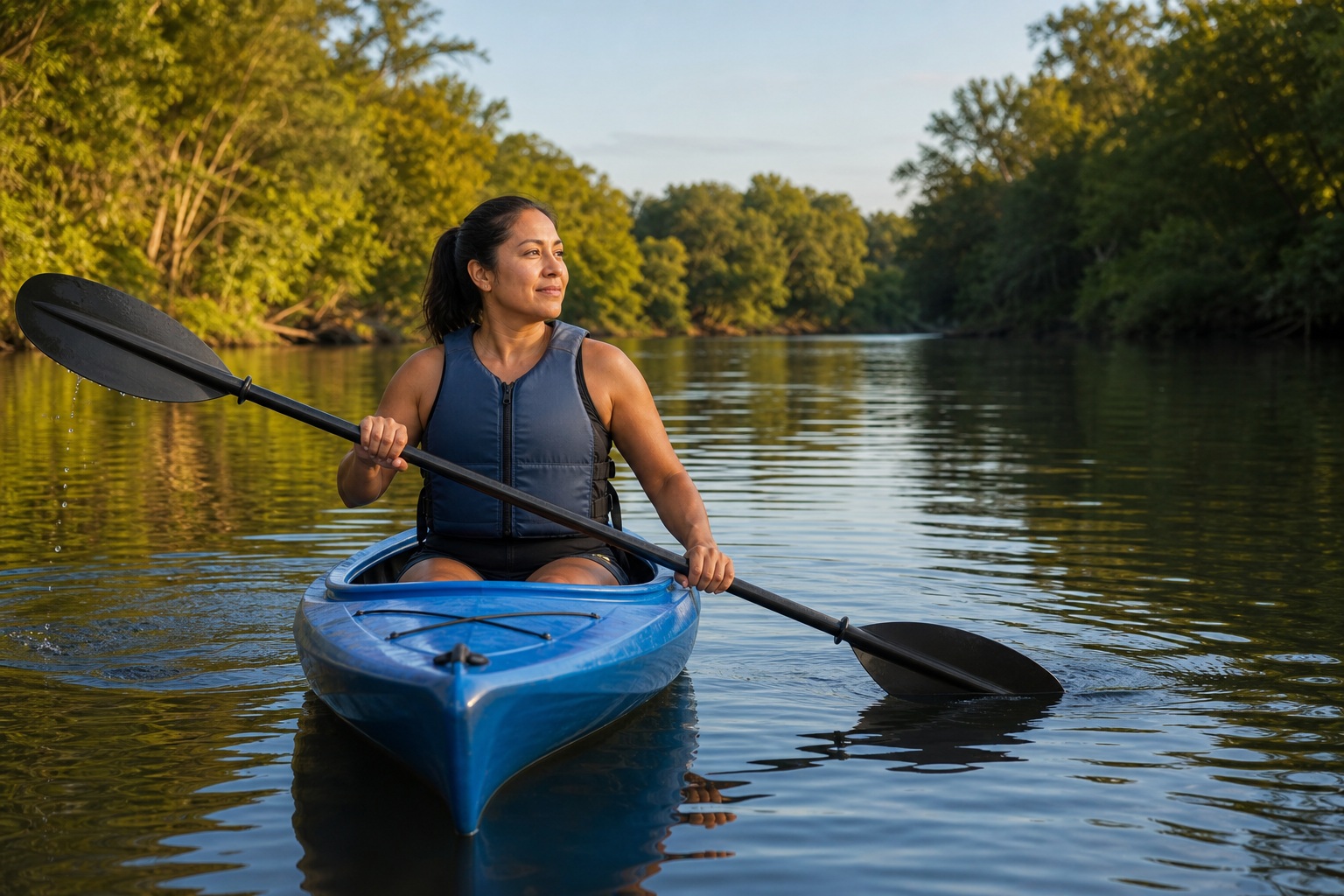 Preview for Kayaking Background On Calm River