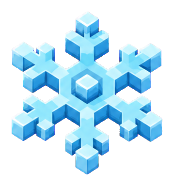 Preview for Blocky Snowflake Sticker Graphic
