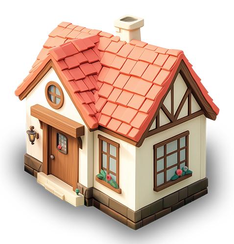 Preview for Cozy-cottage-3d-illustration-building-sticker-832b5