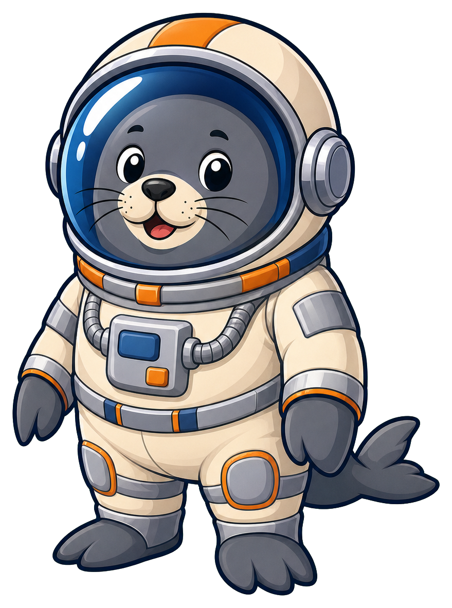 Preview for Astronaut Seal Sticker Graphic