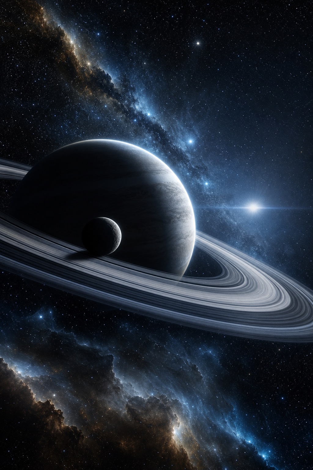 Preview for Space Planet Rings Stock Background