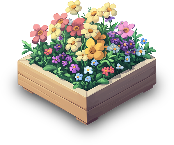 Preview for Pixelated-flower-box-flora-sticker-dbca6
