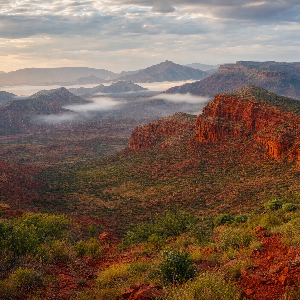 Preview for African Red Earth Valley Stock Background