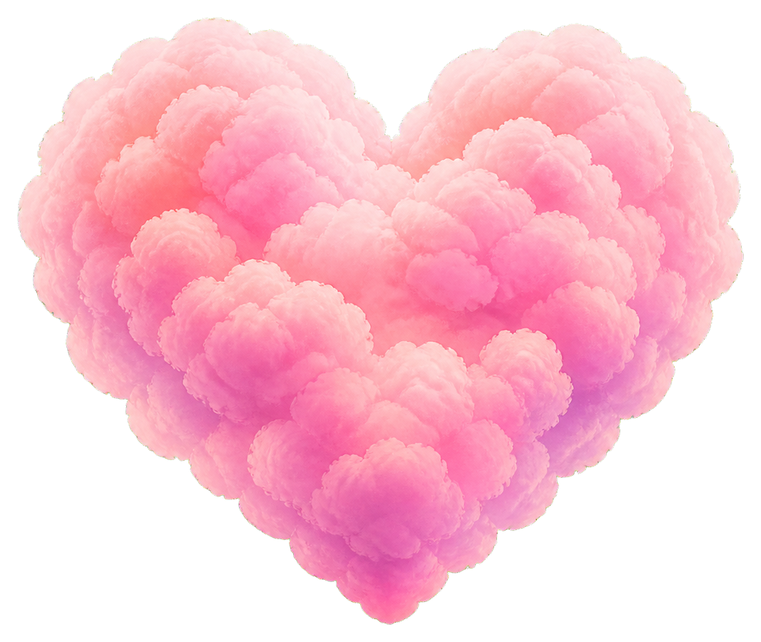 Preview for Heart Cloud Sticker For Love Designs