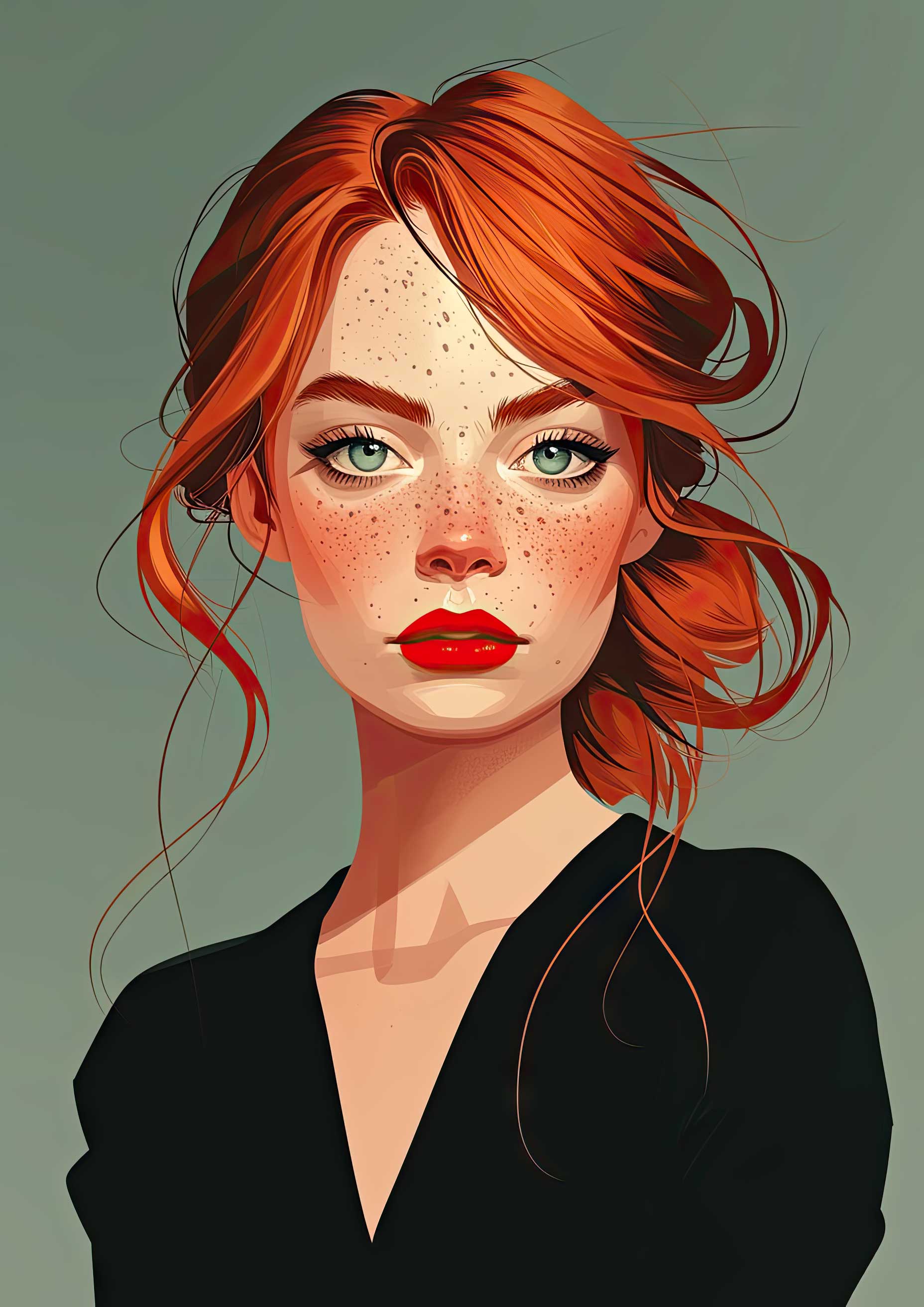 Preview for Redhead-portrait-illustration-celebrities-background-f3b9d