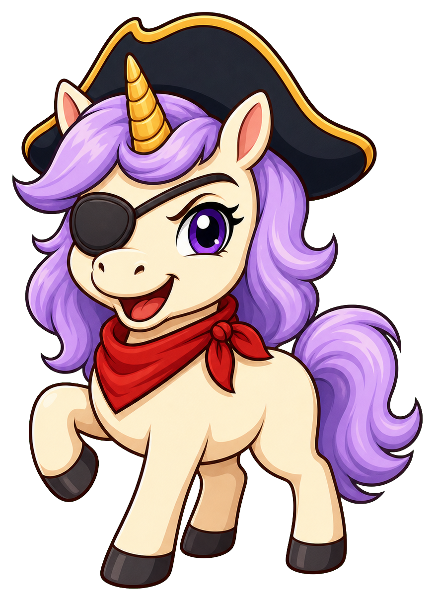 Preview for Pirate Unicorn Sticker
