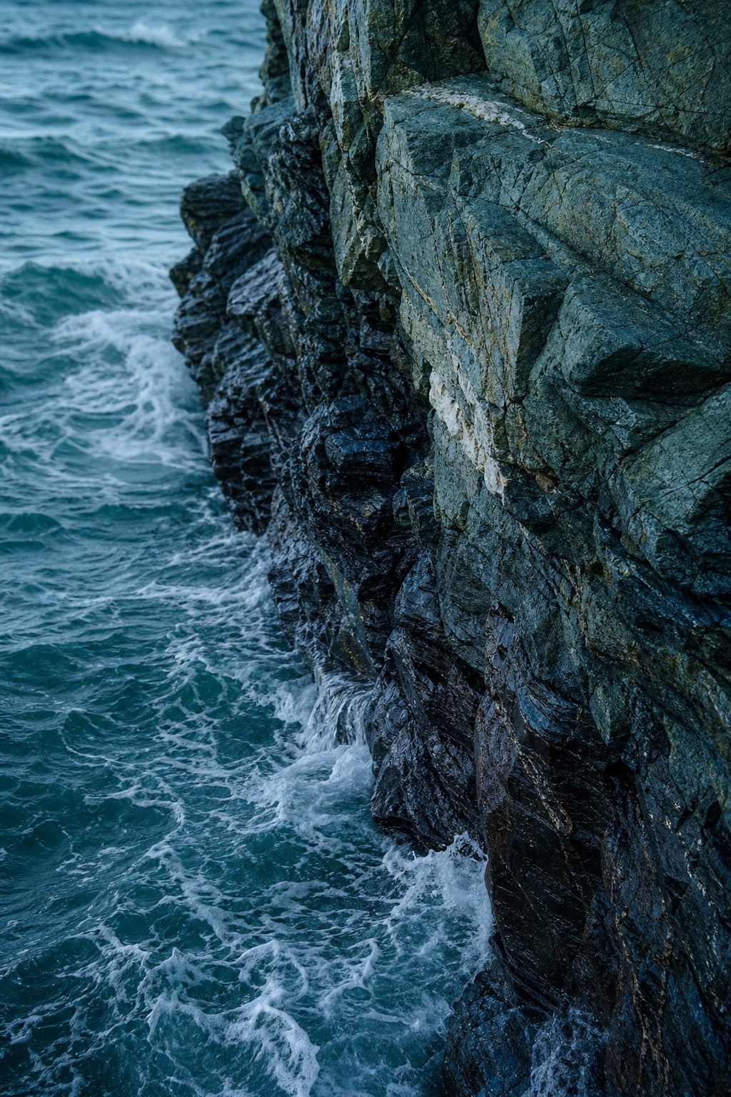 Preview for Deep Teal Coastal Cliff Background