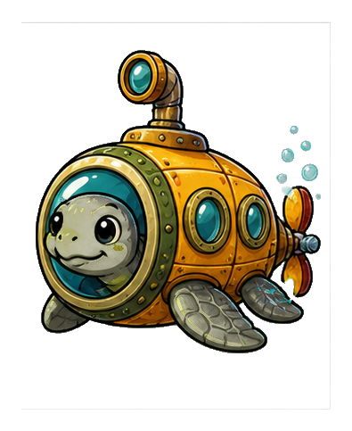 Preview for Turtle Submarine Sticker
