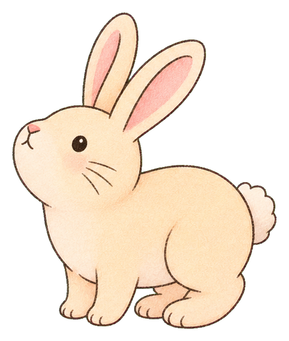 Preview for Cream Rabbit Sniffing Kawaii Sticker Graphic