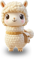 Preview for Cartoon-alpaca-character-sticker-e2c1a