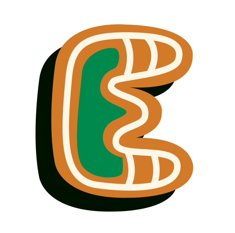 Preview for Stylized-letter-e-design-cookie-letters-sticker-fa61d