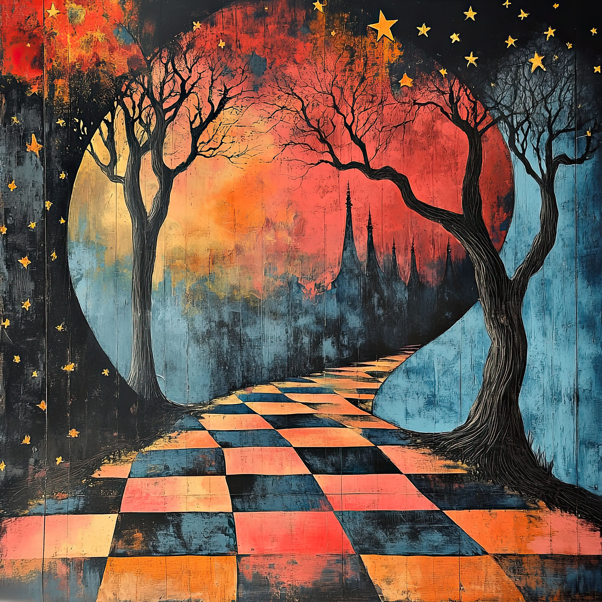 Preview for Surreal-landscape-art-template-whimsical-backdrop-background-de702