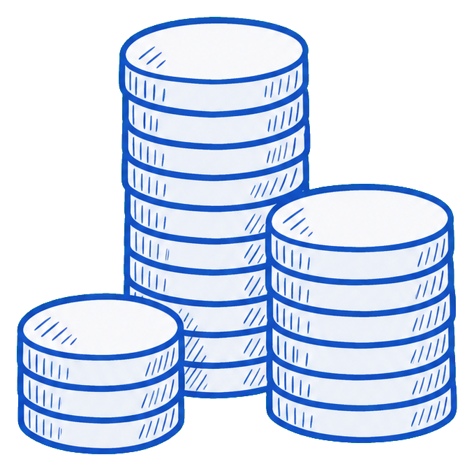 Preview for Coin Stack Sticker Graphic