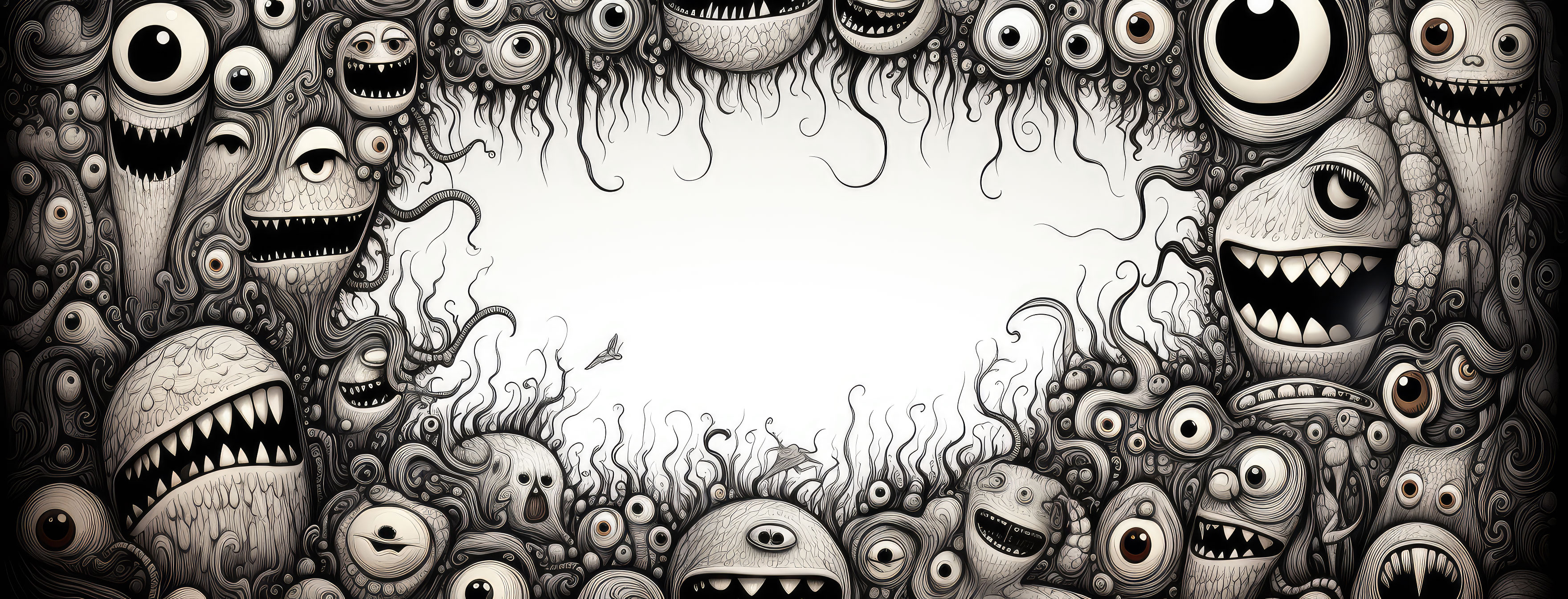Preview for Surreal-monster-frame-art-halloween-cover-background-586ce