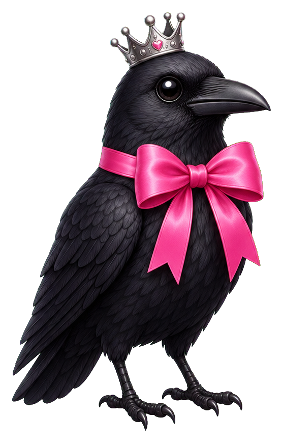 Preview for Pink Ribbon Raven Sticker