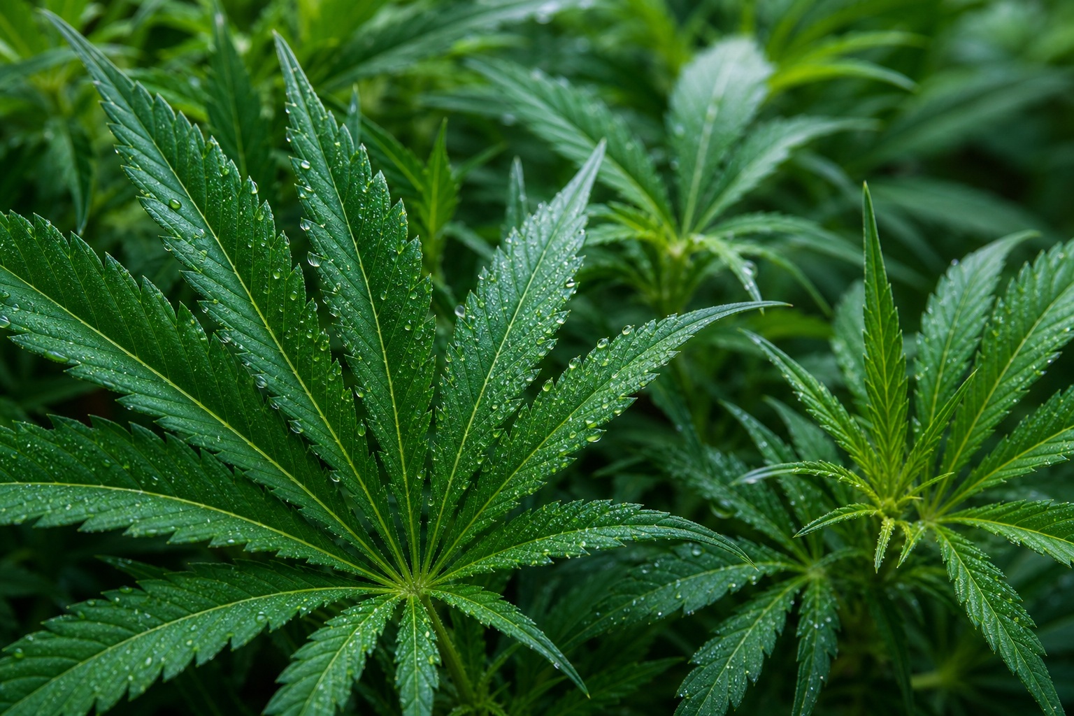Preview for Cannabis Leaf Macro Background