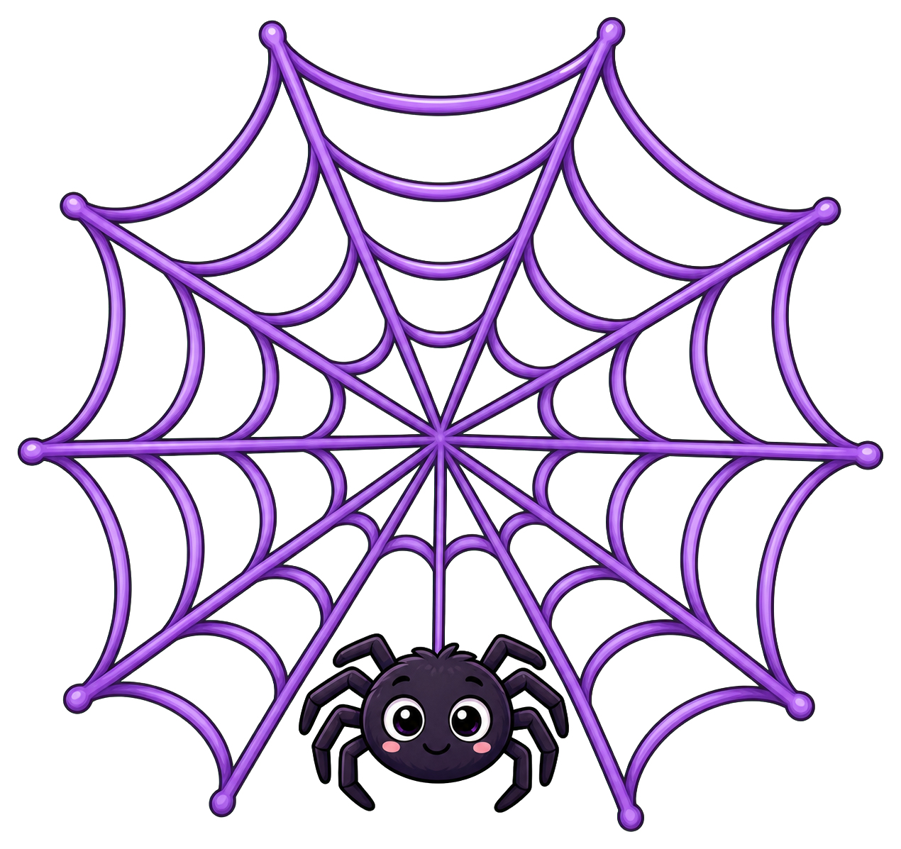 Preview for Purple Spider Web Halloween Sticker