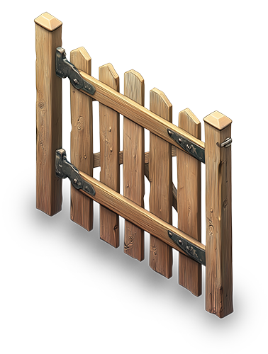Preview for Wooden-gate-rustic-design-fence-sticker-092ee