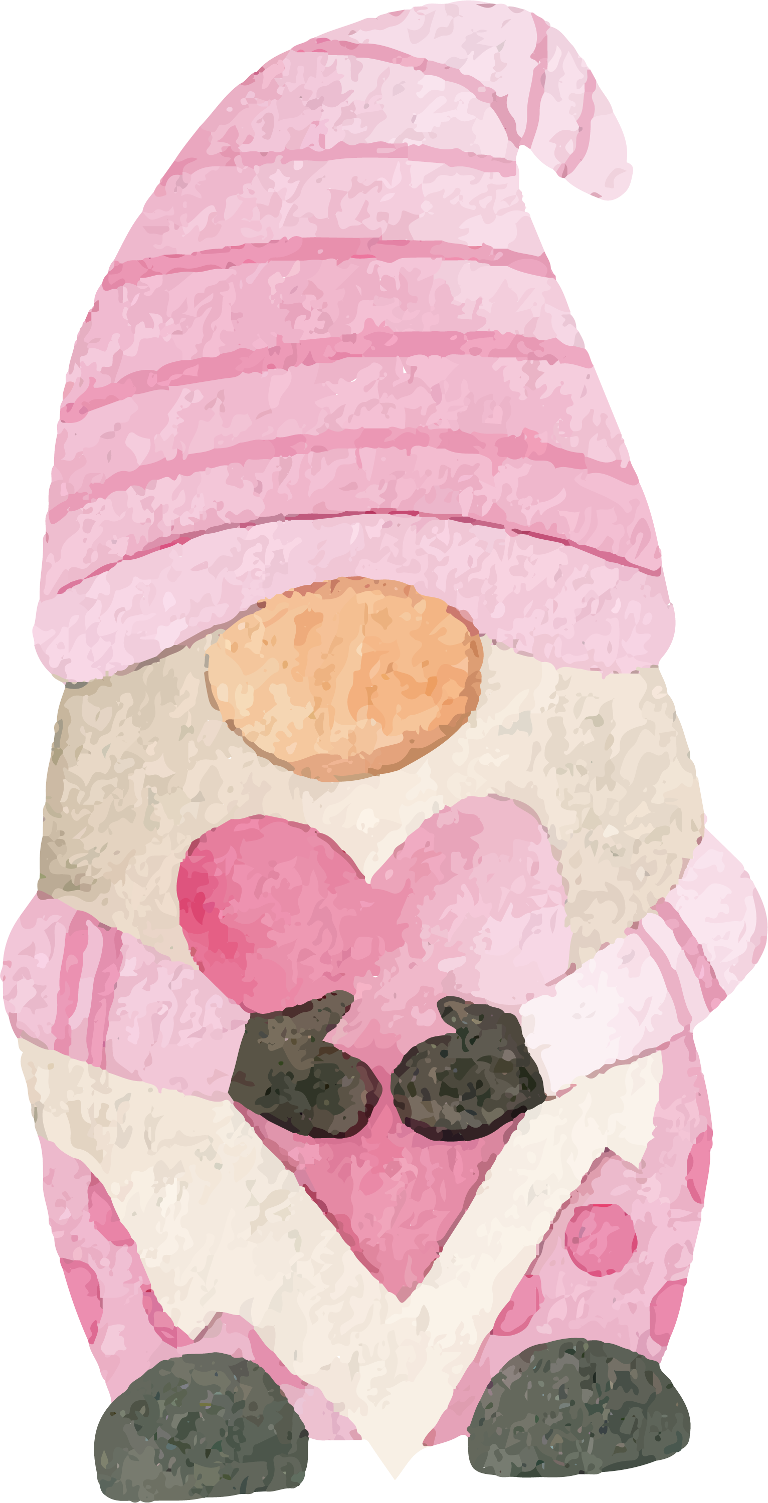 Preview for Pink-gnome-valentines-heart-watercolor-love-sticker-2caf1