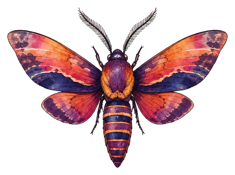 Preview for Sunset Hawk Moth Sticker