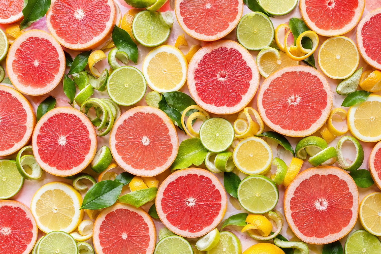 Preview for Pink Grapefruit Citrus Flatlay Background