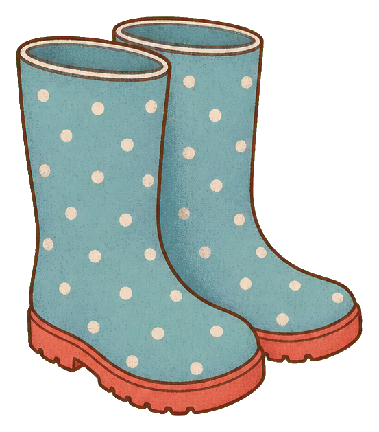 Preview for Dusty Blue Spring Rain Boots Sticker