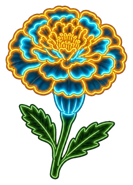 Preview for Neon Marigold Flower Sticker