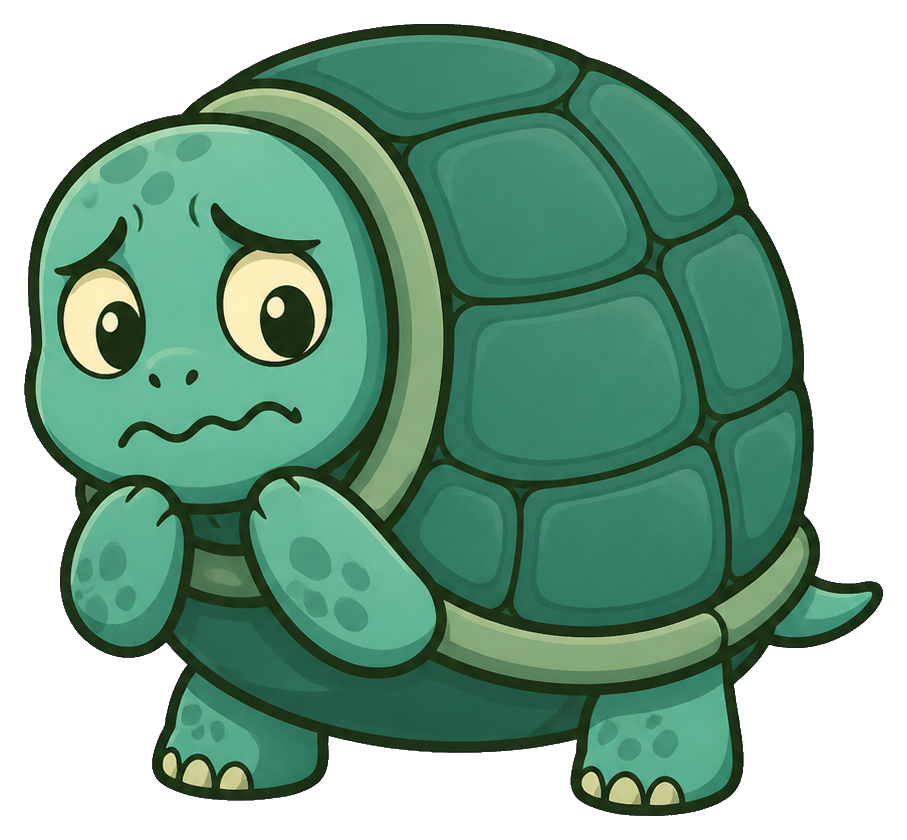 Preview for Worried Teal Turtle Sticker