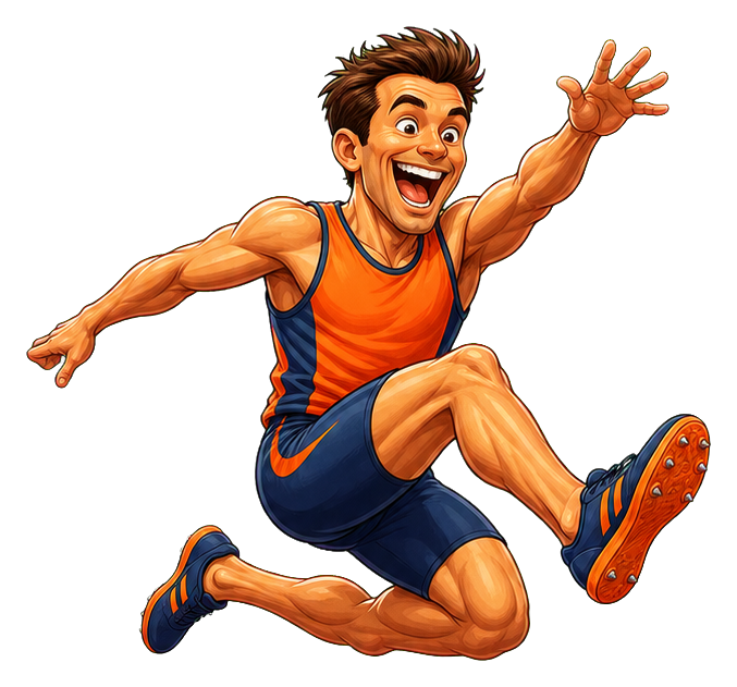 Preview for Caricature Long Jump Sticker