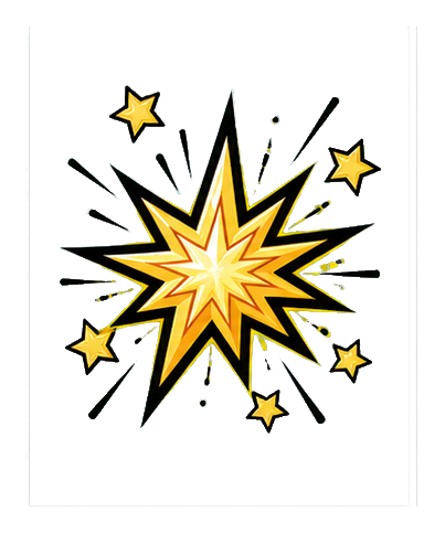 Preview for Comic Impact Sparkle Sticker