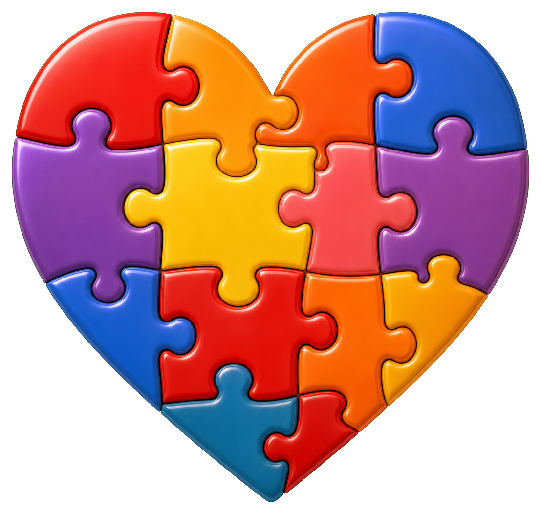 Preview for Puzzle Heart Sticker For Romantic Designs