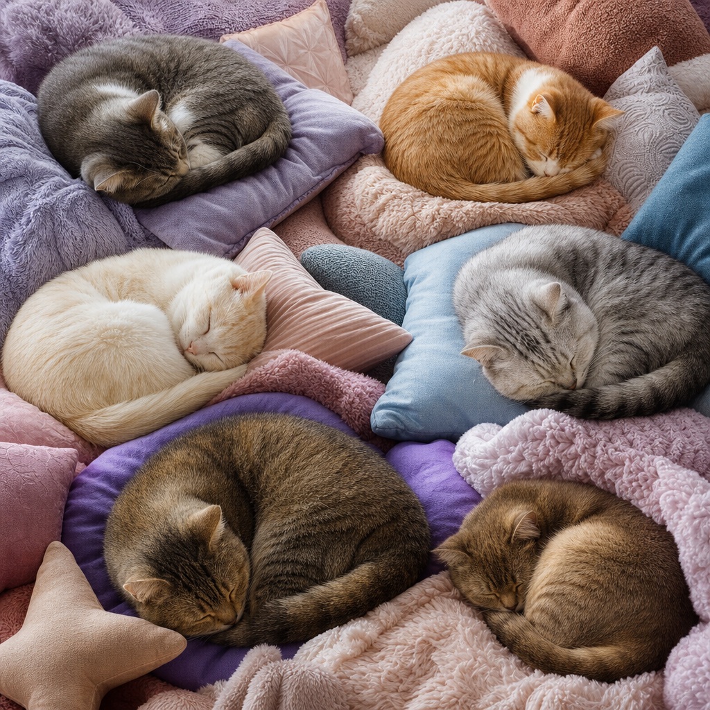 Preview for Sleepy Cats Pillow Pattern Background