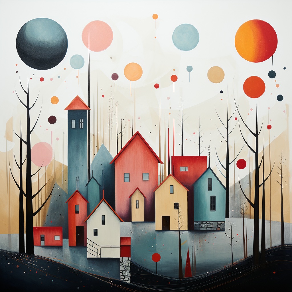 Preview for Colorful Geometric Town Background