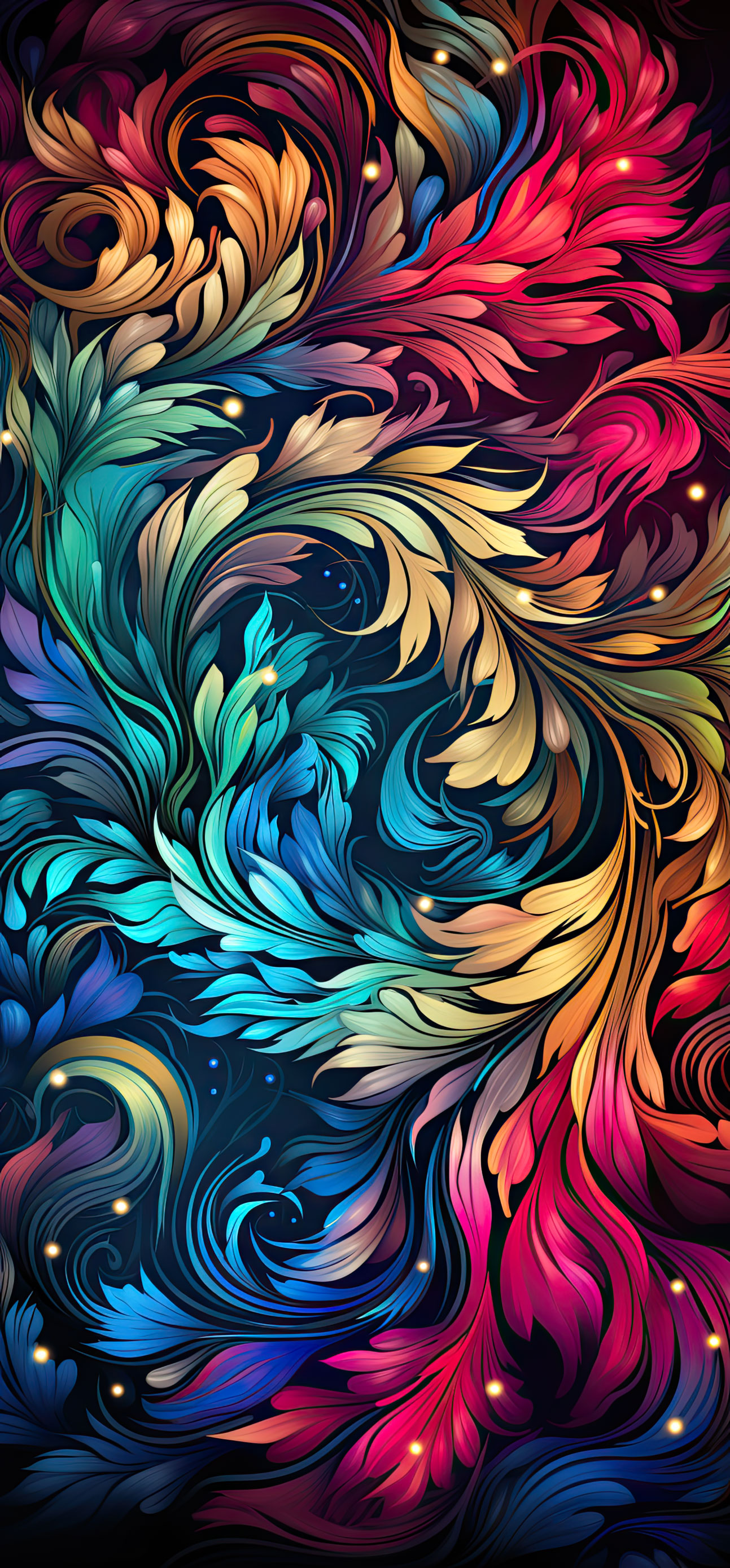 Preview for Vibrant-swirling-pattern-design-christmas-phone-background-13670