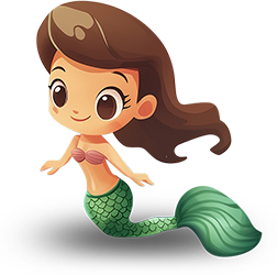 Preview for Cartoon-mermaid-illustration-character-sticker-cc391