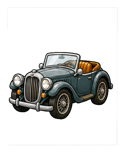 Preview for Vintage Roadster Sticker For Designs