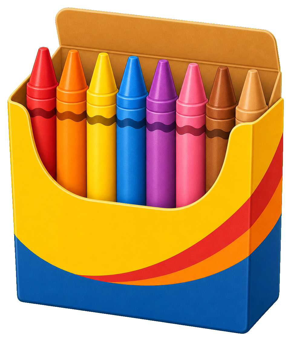 Preview for Crayon Box Sticker For Back To School Designs