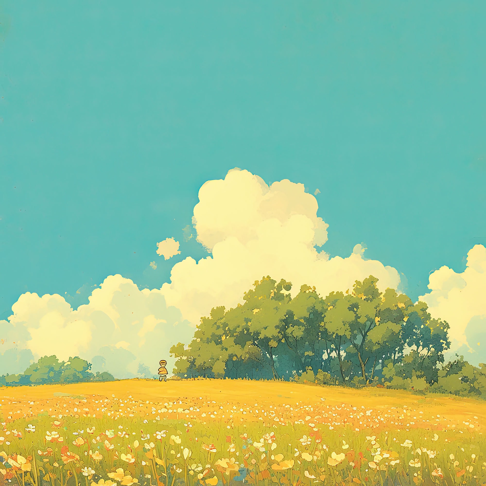 Preview for Serene-wildflower-landscape-simple-backdrop-background-ec42d