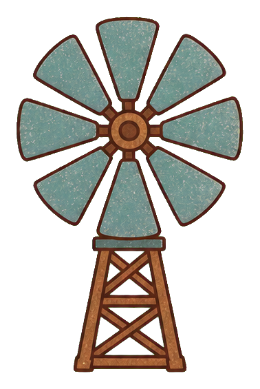 Preview for Dusty Blue Thanksgiving Windmill Sticker