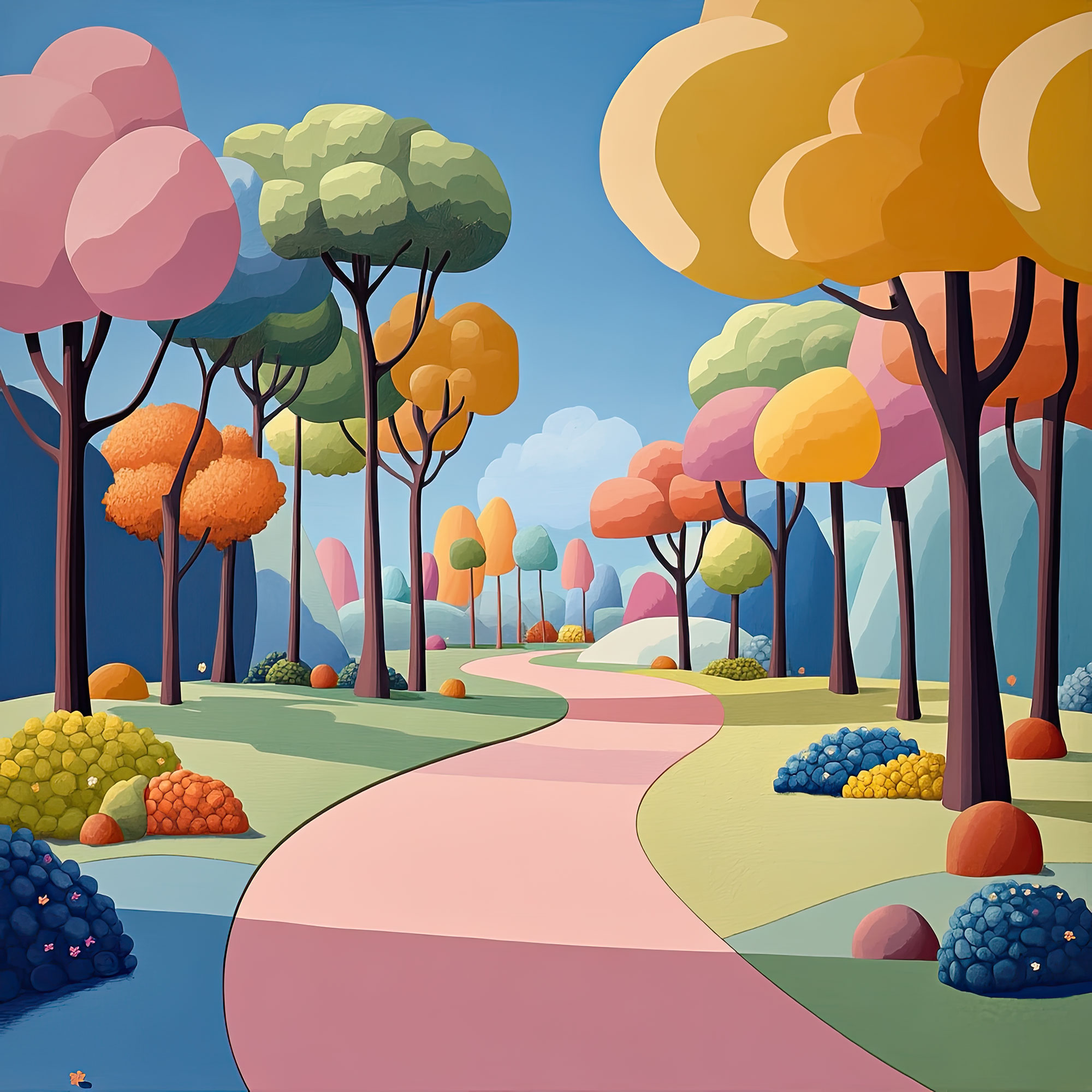 Preview for Cartoon-forest-landscape-whimsical-backdrop-background-13b2b