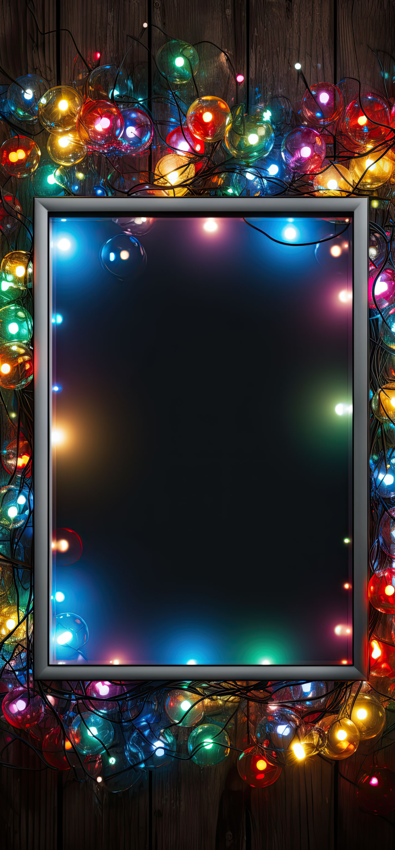 Preview for Christmas-lights-frame-christmas-phone-background-83ec1