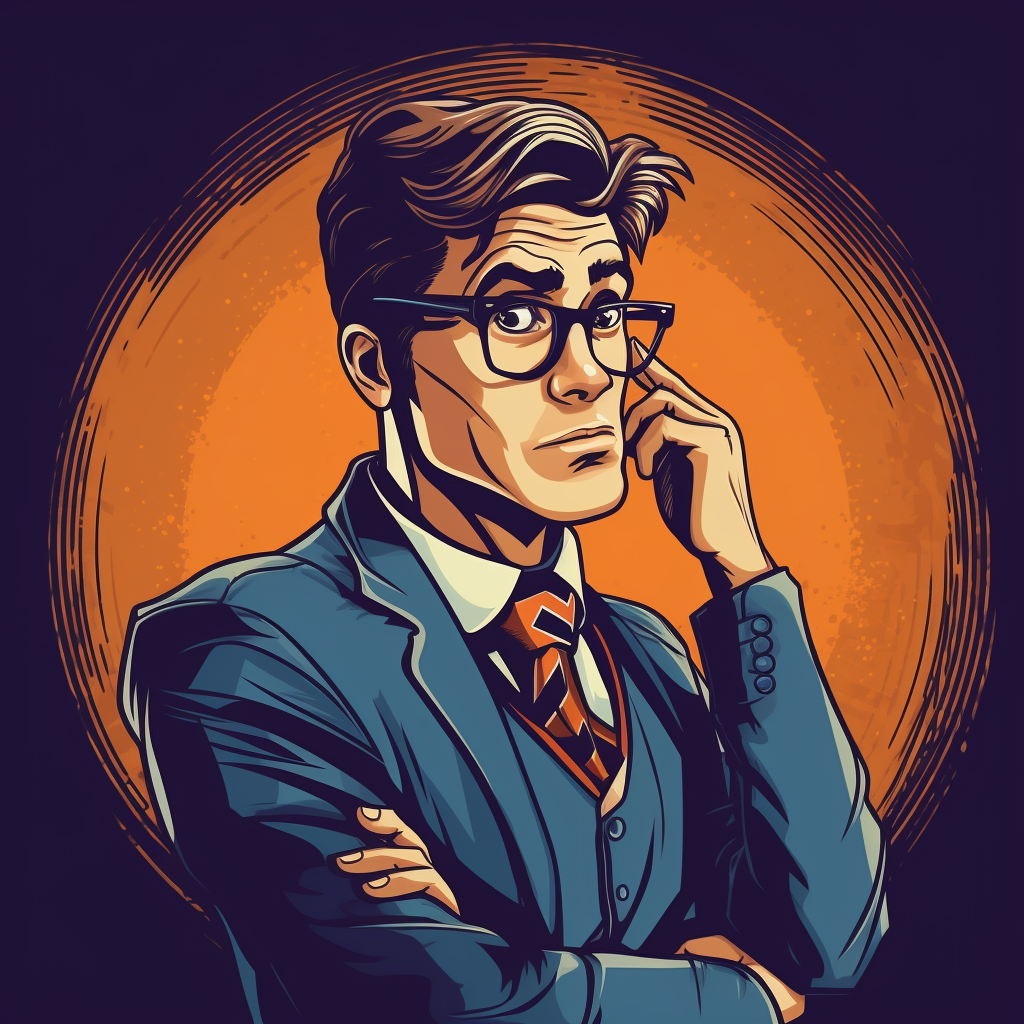 Preview for Thoughtful-business-professional-illustration-cartoon-meme-backg-e6fae