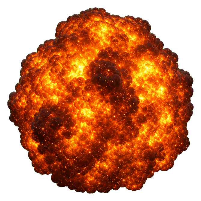 Preview for Realistic Ember Fireball Explosion Sticker