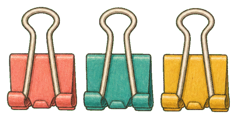 Preview for Binder Clip Trio Sticker