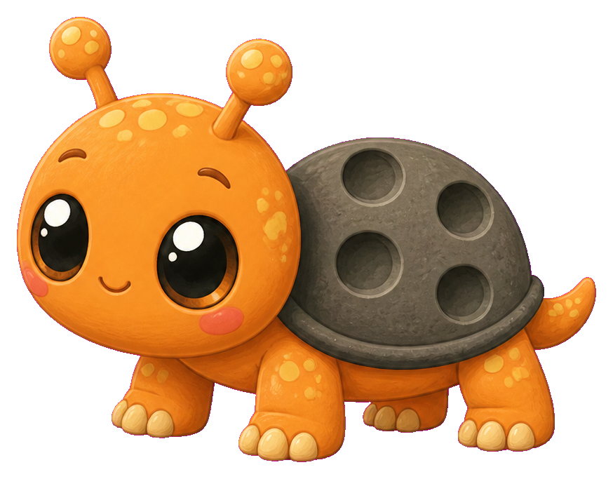 Preview for Orange Asteroid-shell Alien Sticker
