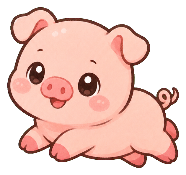 Preview for Peach Pig Sticker For Cute Designs