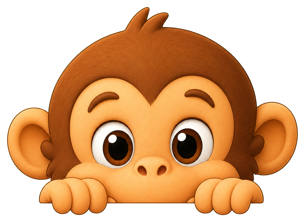 Preview for Peekaboo Baby Monkey Sticker