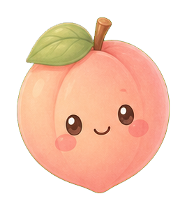 Preview for Blushing Peach Cute Sticker