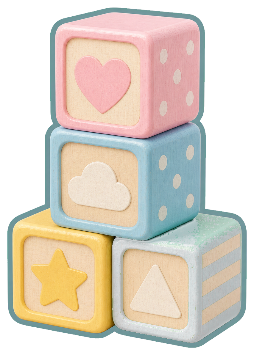 Preview for Pastel Baby Blocks Sticker Graphic